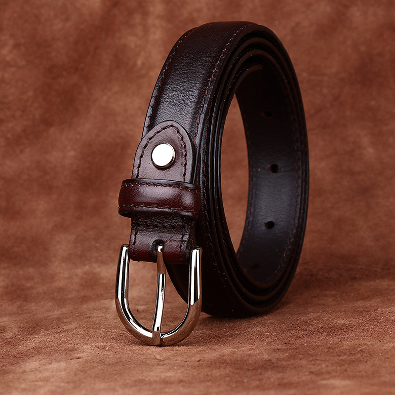 Minimalist Genuine Leather Belt for Women Wide 2.4CM B81-KKICO