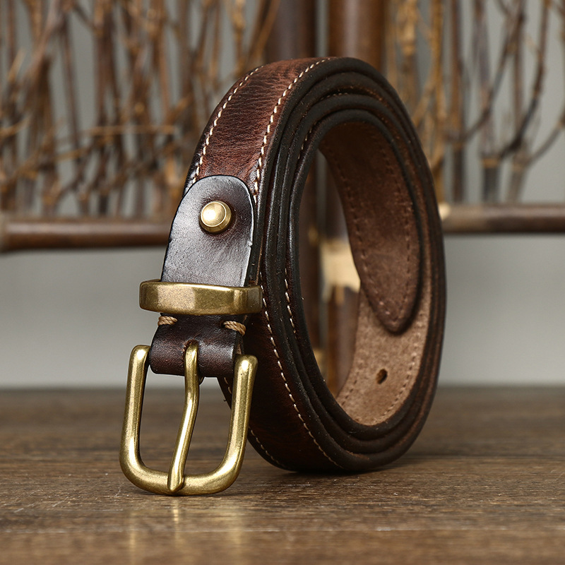 Vintage Genuine Leather Belt Wide 2.3CM B82-KKICO