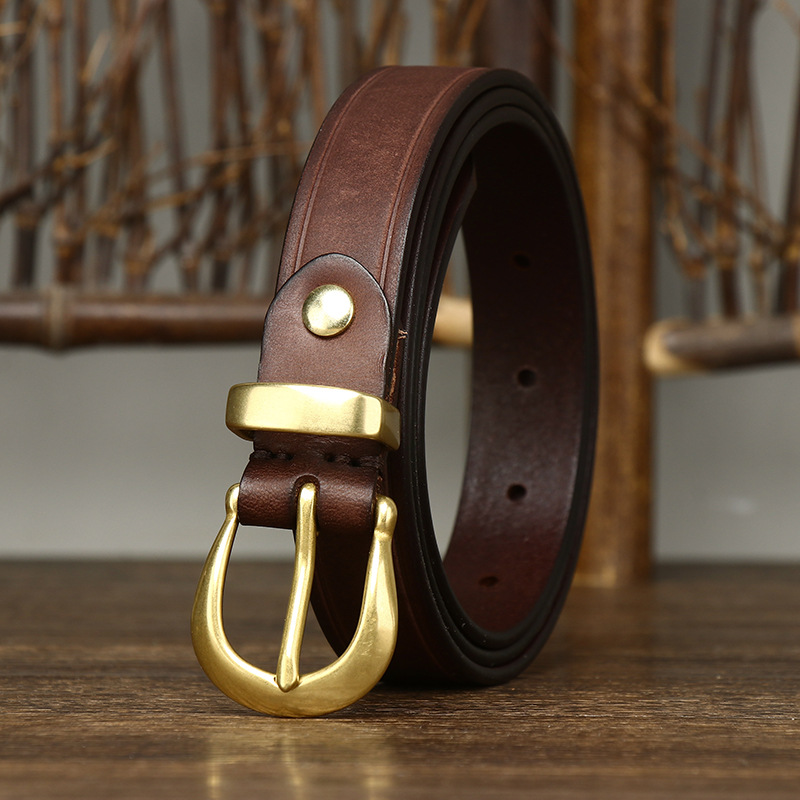 Vintage Genuine Leather Belt Wide 2.4CM B83-KKICO
