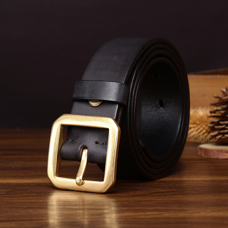 Vintage Genuine Leather Belt Wide 3.8CM B84-KKICO