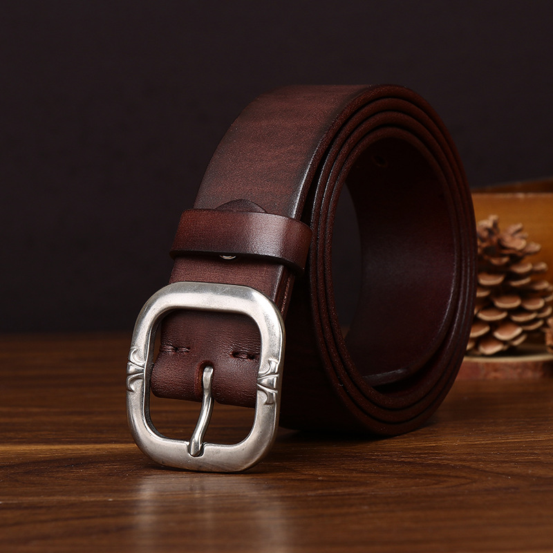 Vintage Genuine Leather Belt Wide 3.8CM B85-KKICO