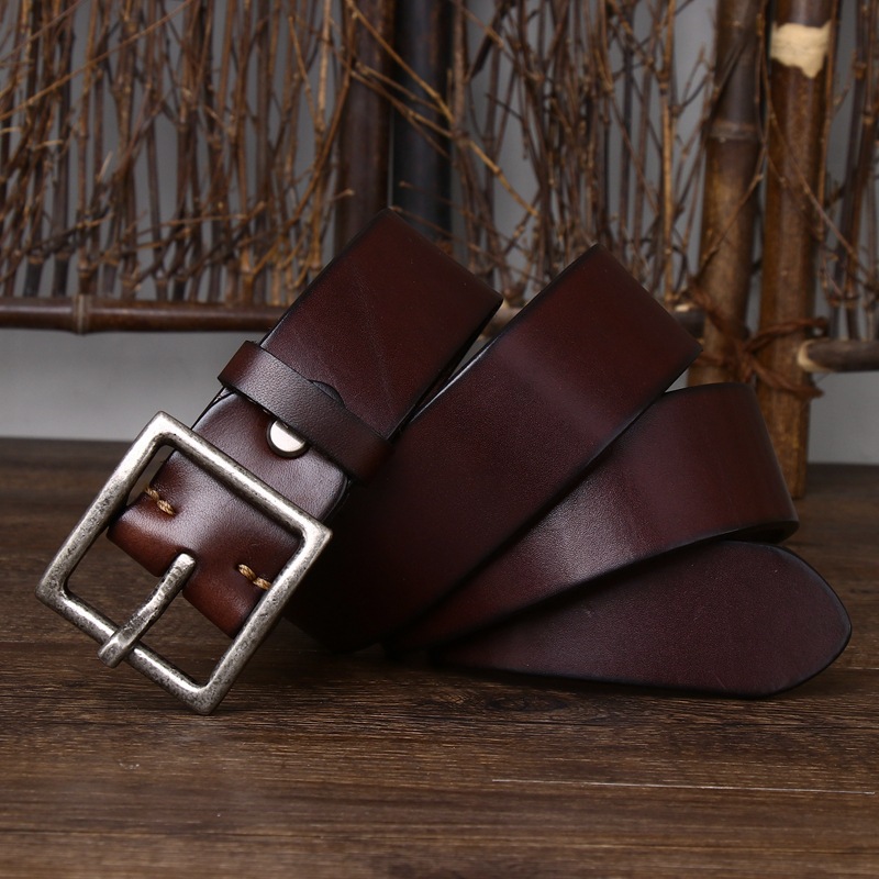 Vintage Casual Genuine Leather Belt Wide 4.3CM B86
