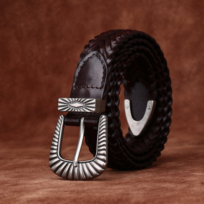 Hand-woven Genuine Leather Belt 3.0cm B15