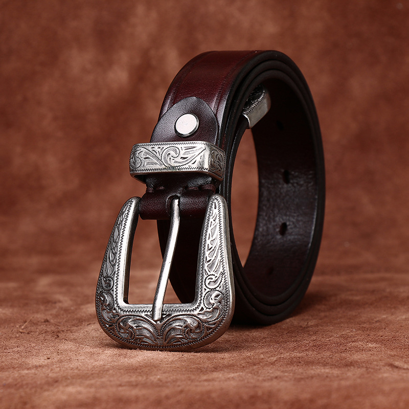 Stylish Vintage Genuine Leather Belt 2.4cm Wide B22-KKICO