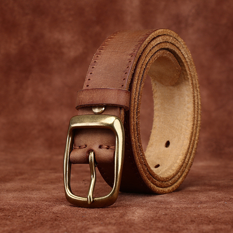 Rustic Leather Everyday Belt Wide 3.3CM  B31