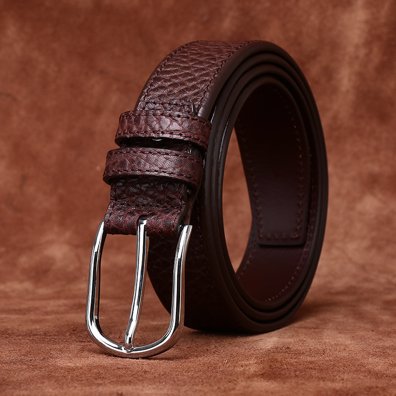 Reversible Genuine Leather Business Belt Wide 3.3CM B45