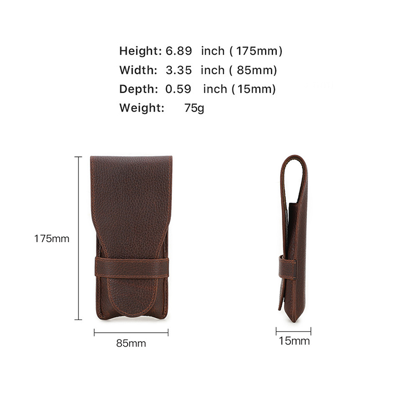 Vintage Genuine Leather Cigar Storage Bag AB04