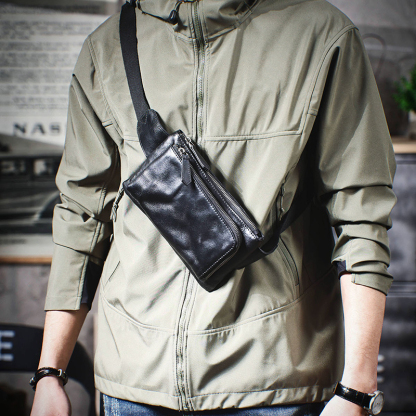 Vintage Genuine Leather Chest Bag VB06