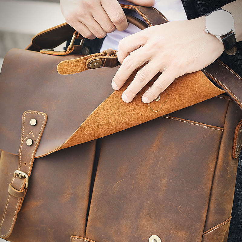 Genuine Leather Vintage Handbag Messenger Bag VB10-KKICO