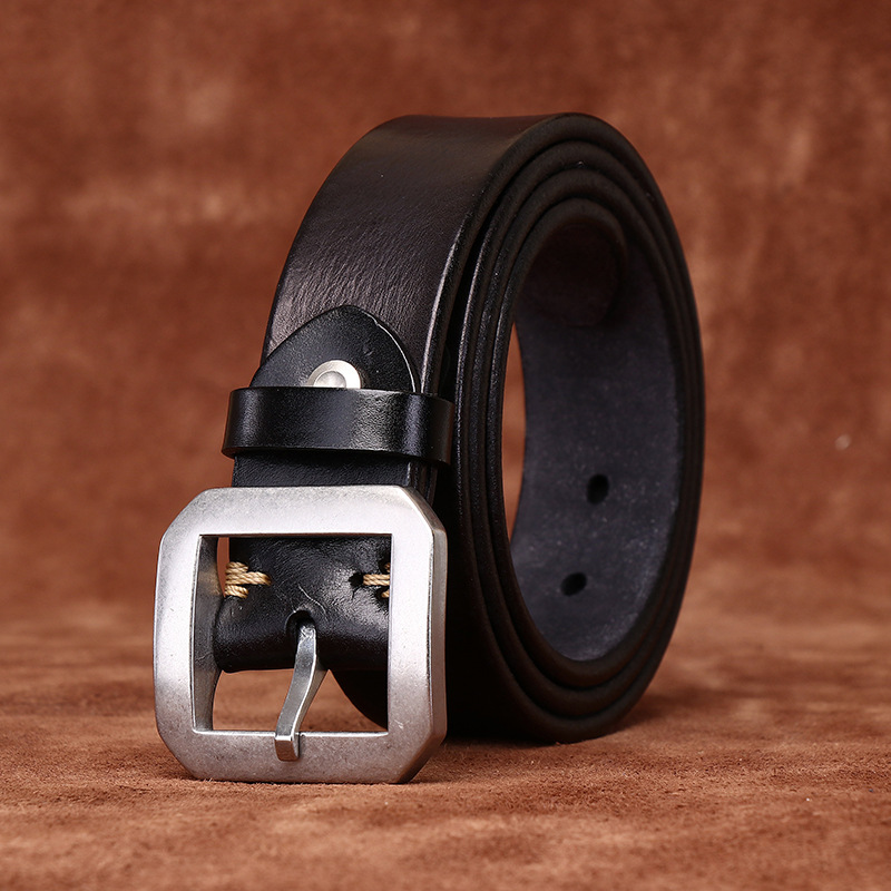 Vintage Genuine Leather Belt Wide 3.8CM B68