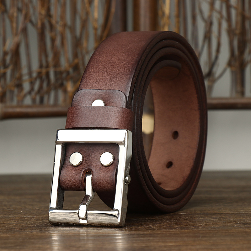 Vintage Genuine Leather Belt Wide 3.8CM B69-KKICO