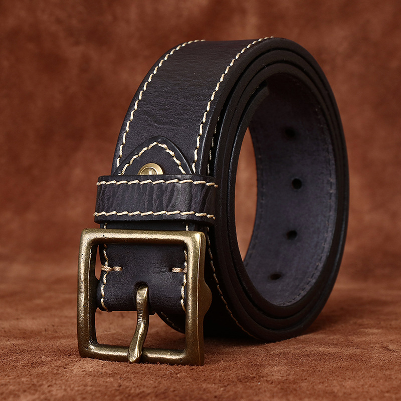 Vintage Casual Genuine Leather Belt Wide 4.3CM B87