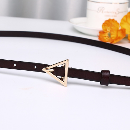 Versatile Waist-cinching Genuine Leather Belt 1.0cm Wide B30
