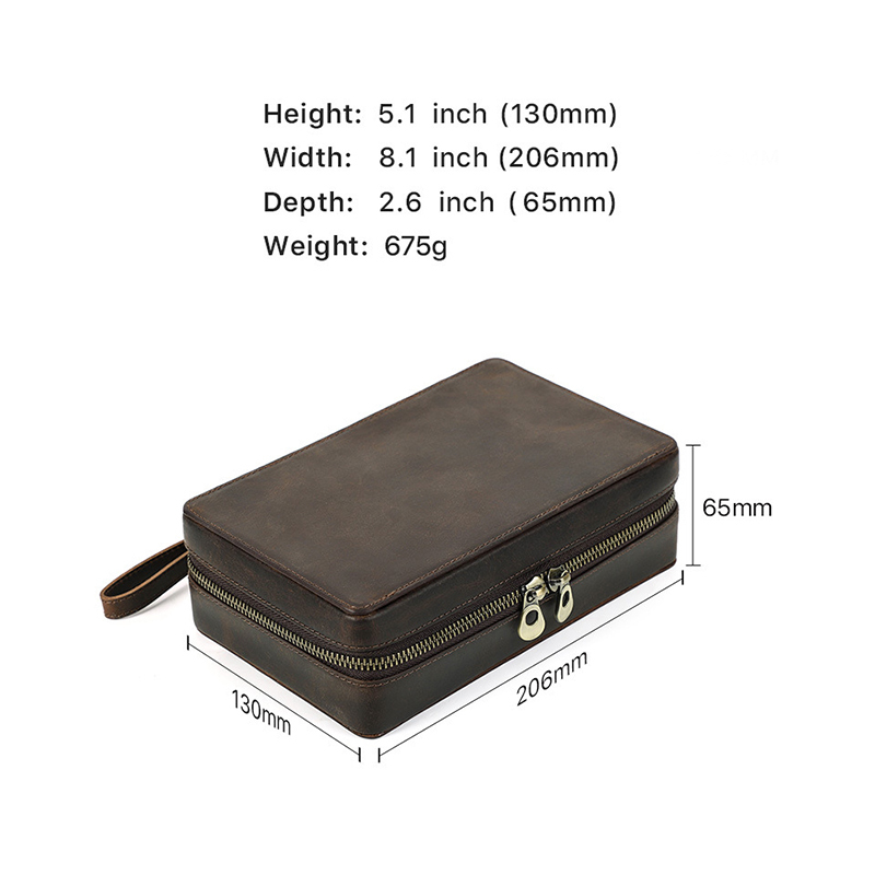 Portable Travel Leather Cigar Case AB06