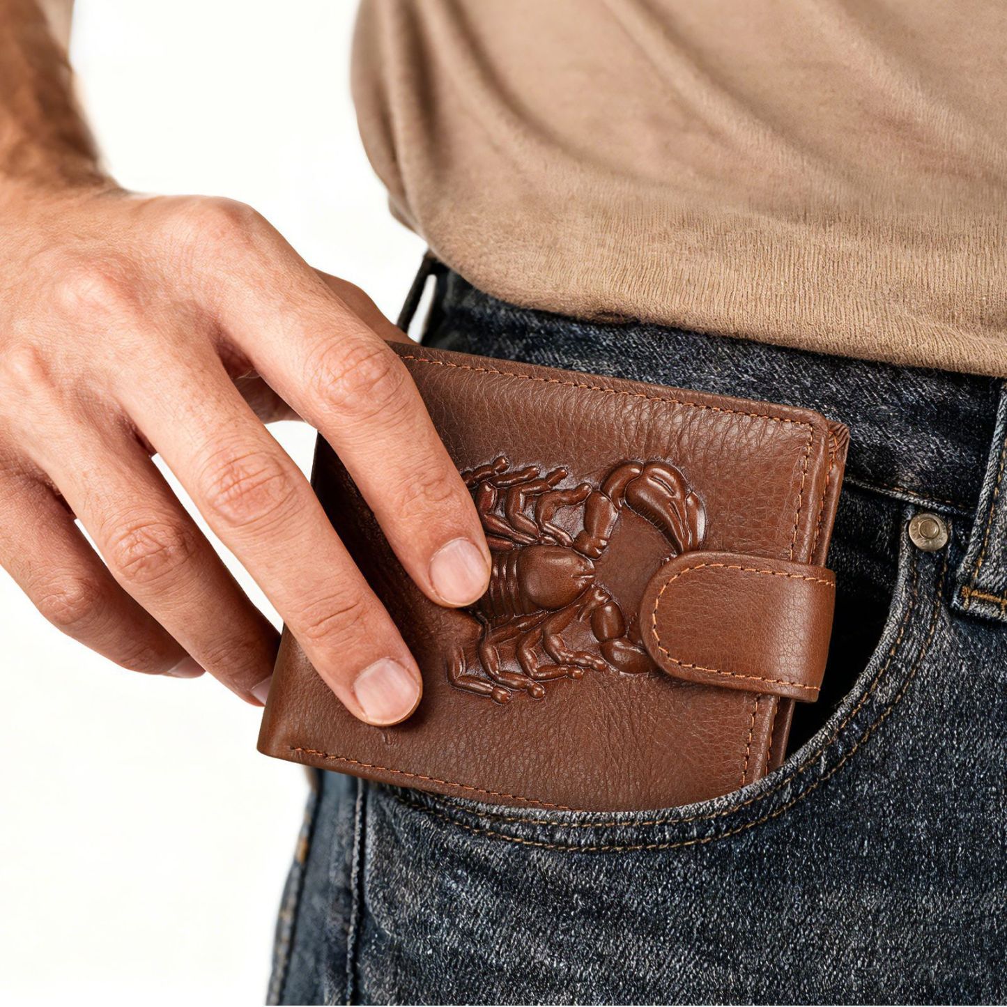 Vintage Embossed Genuine Leather Wallet LW01