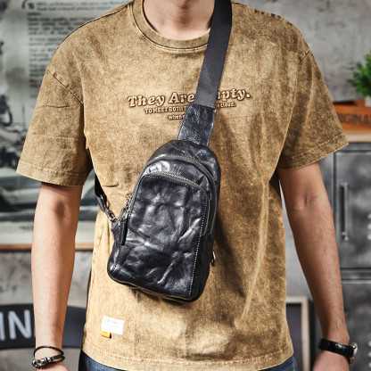 Vintage Genuine Leather Chest Bag VB12