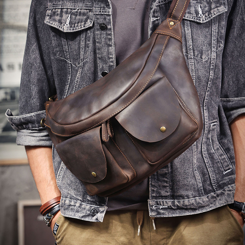 Vintage Genuine Leather Chest Bag VB16