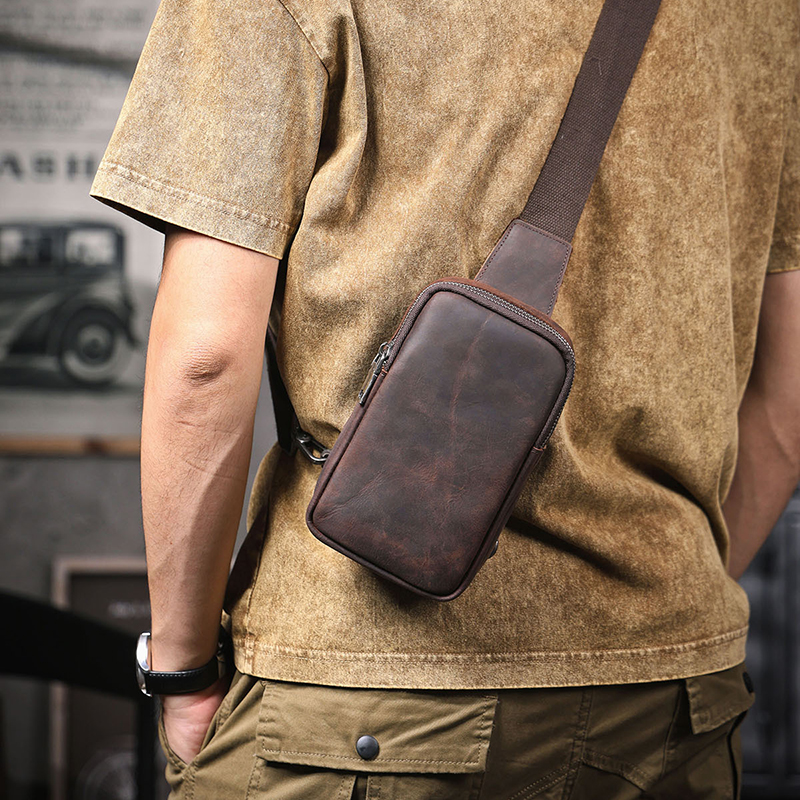 Vintage Genuine Leather Chest Bag VB22-KKICO