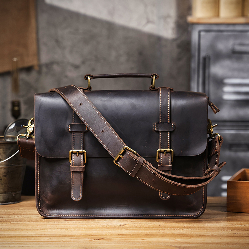 Genuine Leather Vintage Messenger Bag VB32