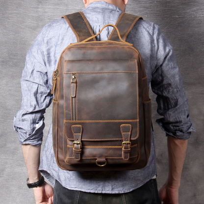 Vintage Genuine Leather Backpack VB07
