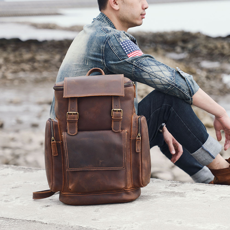 Vintage Genuine Leather Backpack VB08-KKICO