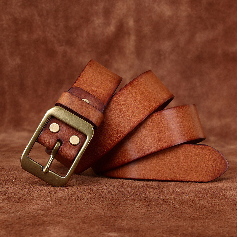 Vintage Genuine Leather Belt Wide 3.8CM B79-KKICO