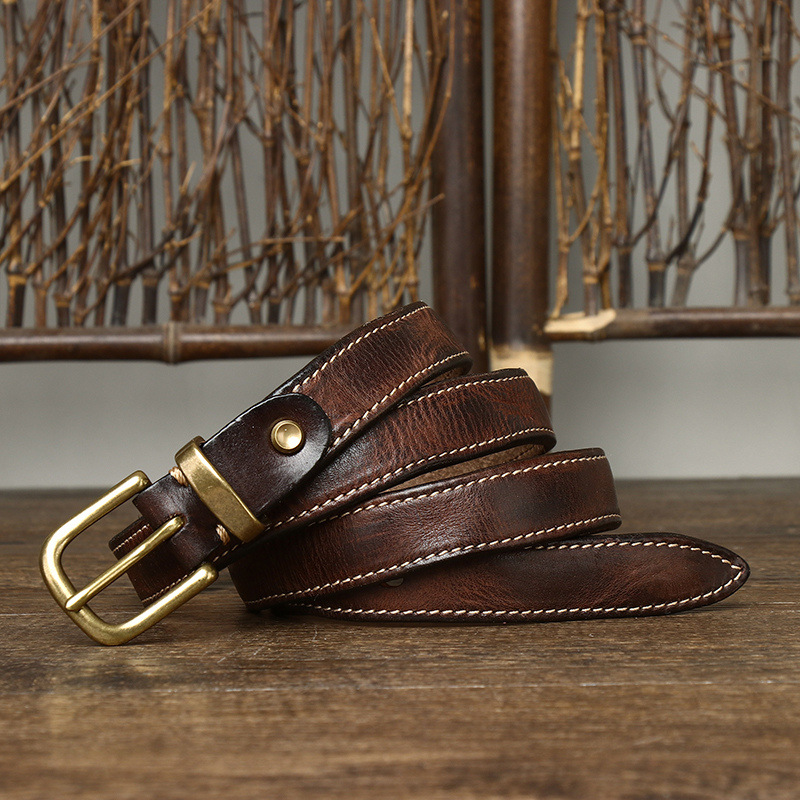 Vintage Genuine Leather Belt Wide 2.3CM B82-KKICO