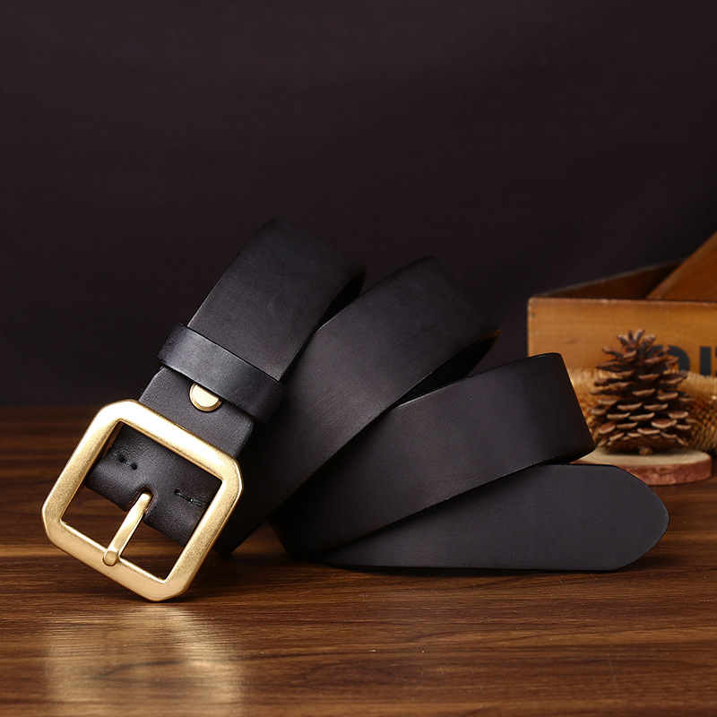 Vintage Genuine Leather Belt Wide 3.8CM B84-KKICO