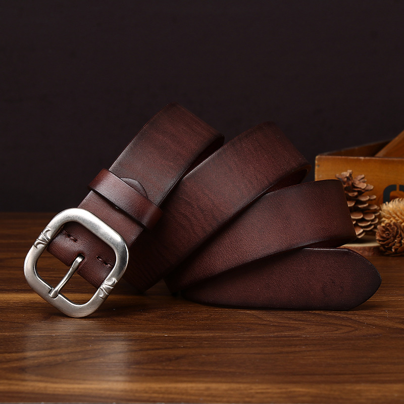 Vintage Genuine Leather Belt Wide 3.8CM B85-KKICO