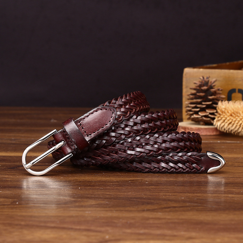Hand-woven Genuine Leather Belt 2.2cm Wide B17