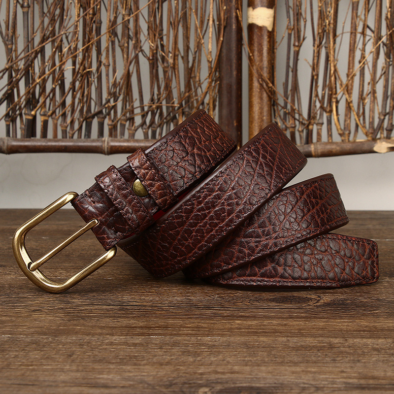 Dual-Sided Leather Belt 3.8cm Wide B26