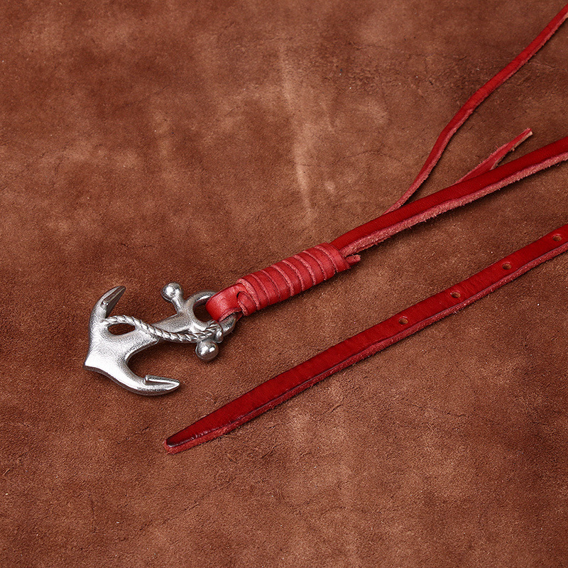 Ins-style Embossed Genuine Leather Belt 0.8cm Wide B28