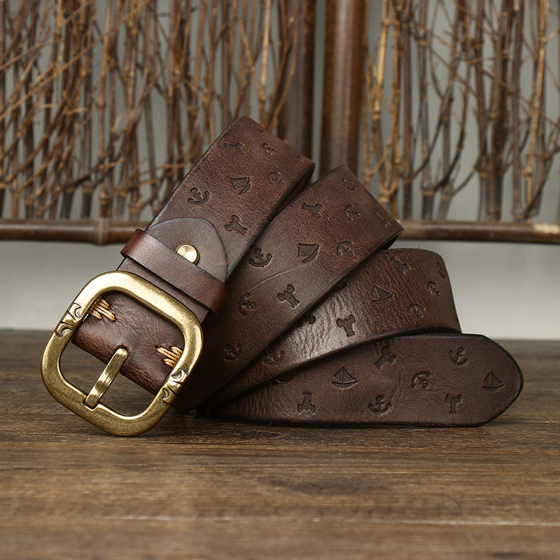 Rustic Leather Everyday Belt 3.3CM B02