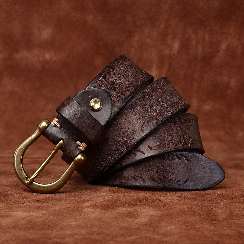 Rustic Leather Everyday Belt 3.3CM B02