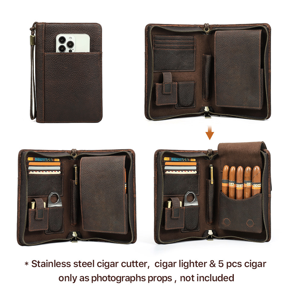 Leather Cigar Tracel Case AB03