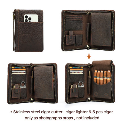 Leather Cigar Tracel Case AB03