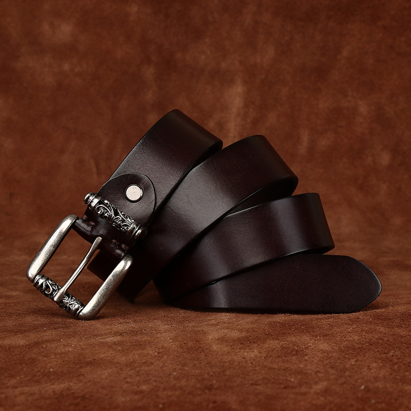 Vintage Genuine Leather Belt Wide 3.3CM B44