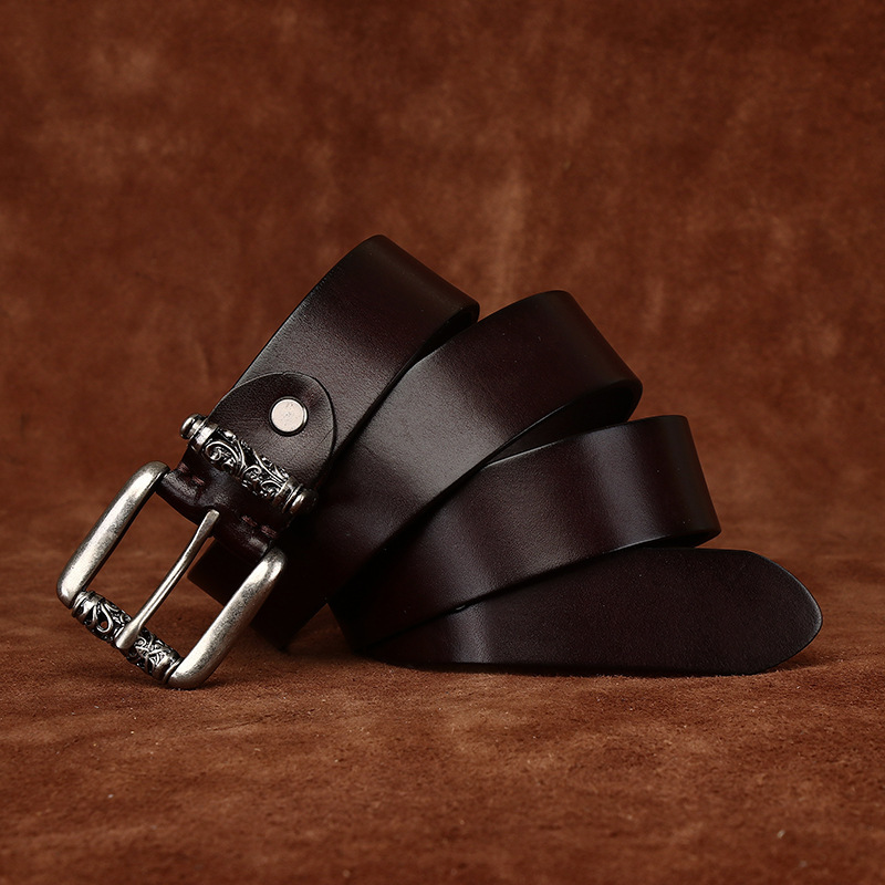 Vintage Genuine Leather Belt Wide 3.3CM B44