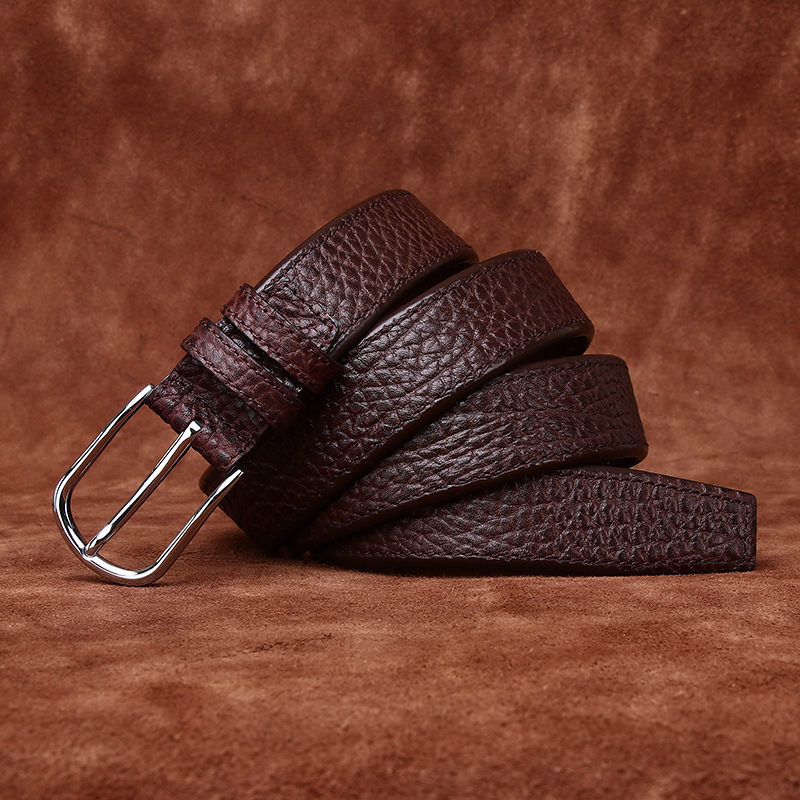 Reversible Genuine Leather Business Belt Wide 3.3CM B45