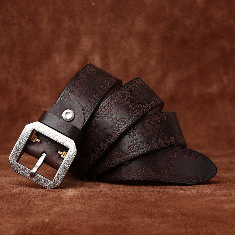 Vintage Genuine Leather Belt Wide 3.8CM B67