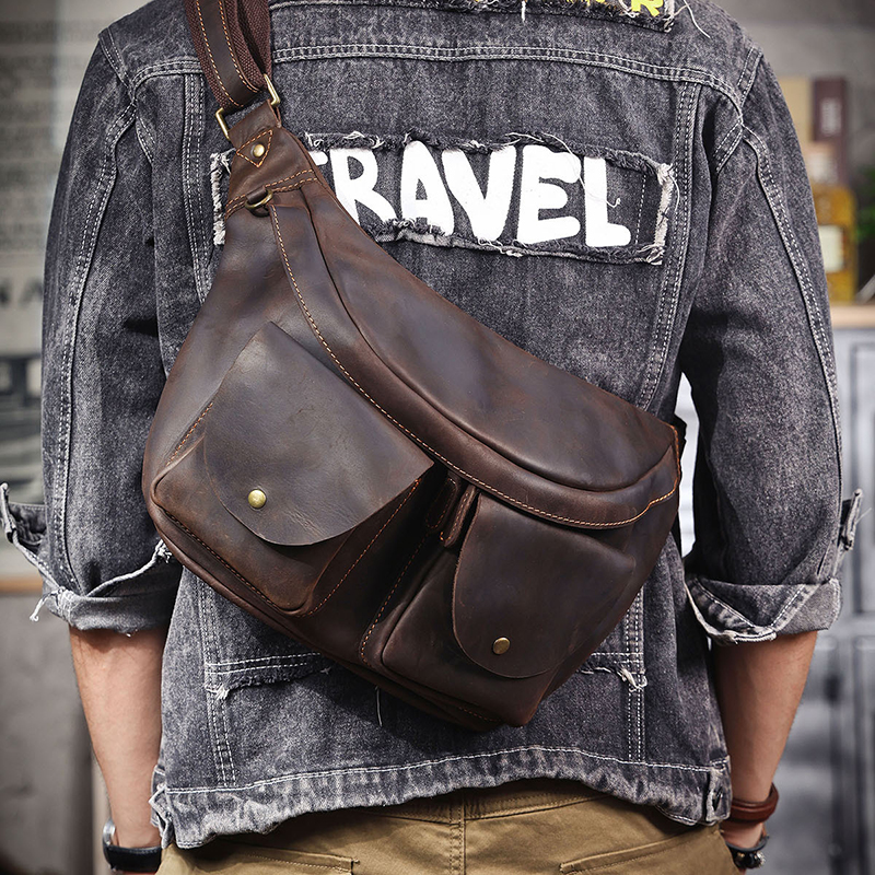 Vintage Genuine Leather Chest Bag VB16-KKICO