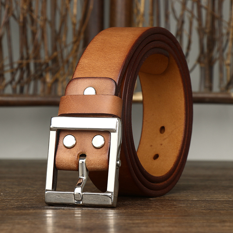 Vintage Genuine Leather Belt Wide 3.8CM B69-KKICO