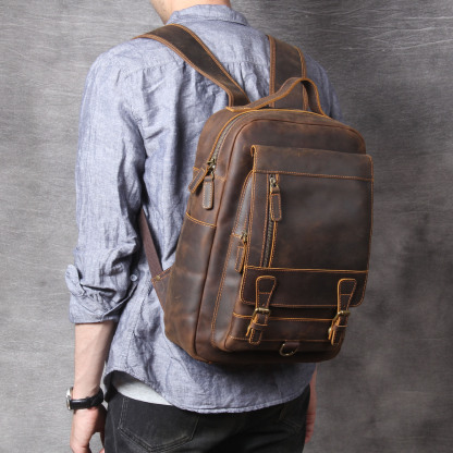 Vintage Genuine Leather Backpack VB07