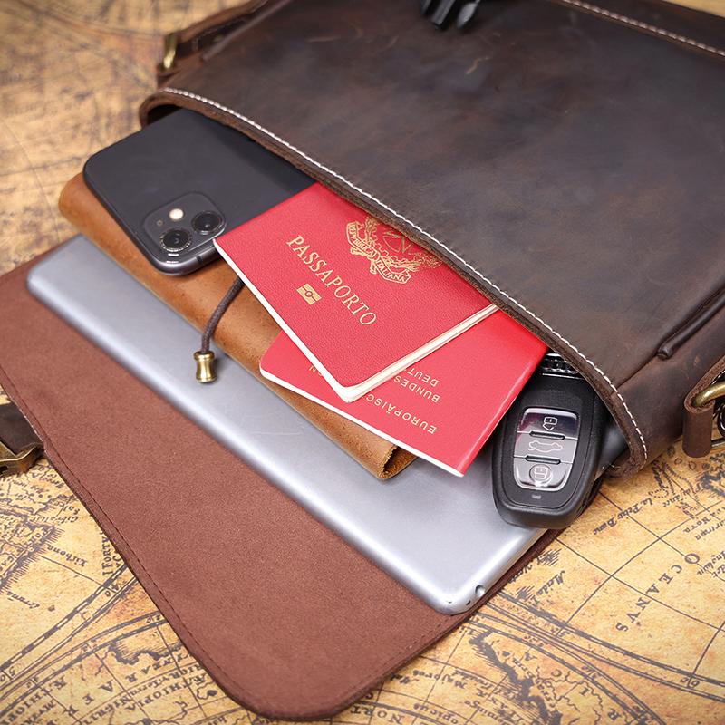 Genuine Leather Vintage Messenger Bag VB33