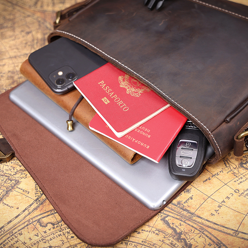 Genuine Leather Vintage Messenger Bag VB33