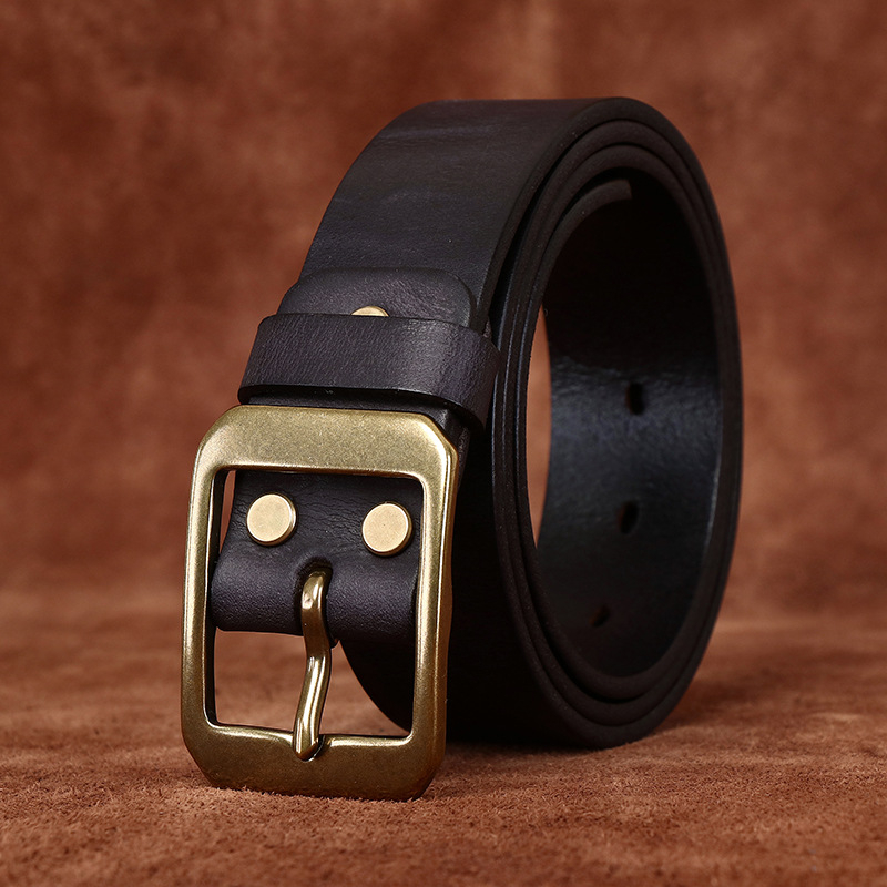 Vintage Genuine Leather Belt Wide 3.8CM B79-KKICO