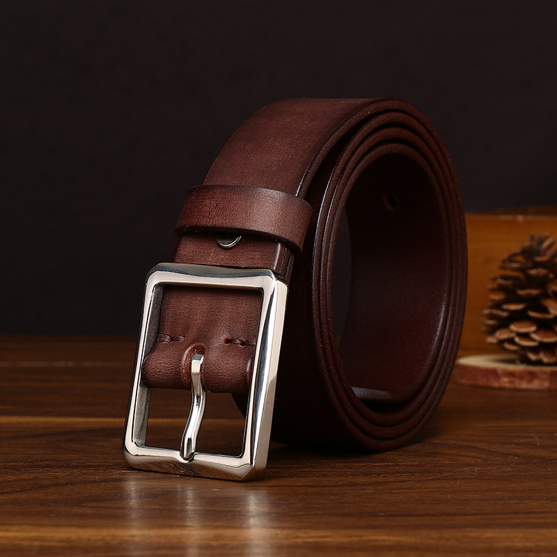 Vintage Genuine Leather Belt Wide 3.8CM B80-KKICO