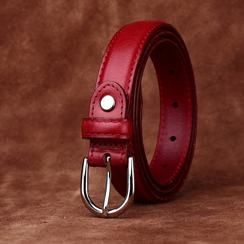 Minimalist Genuine Leather Belt for Women Wide 2.4CM B81-KKICO