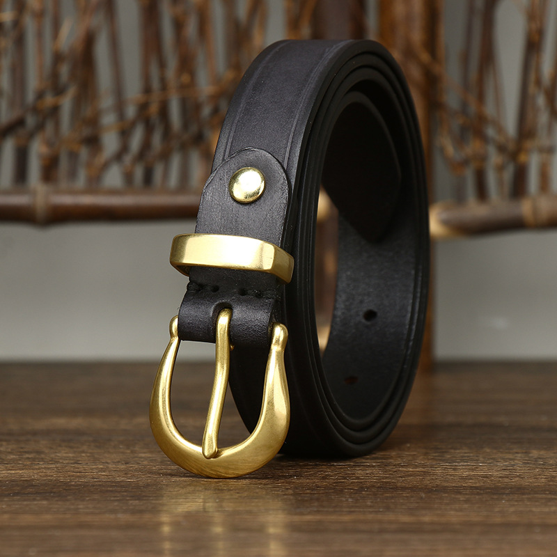 Vintage Genuine Leather Belt Wide 2.4CM B83-KKICO