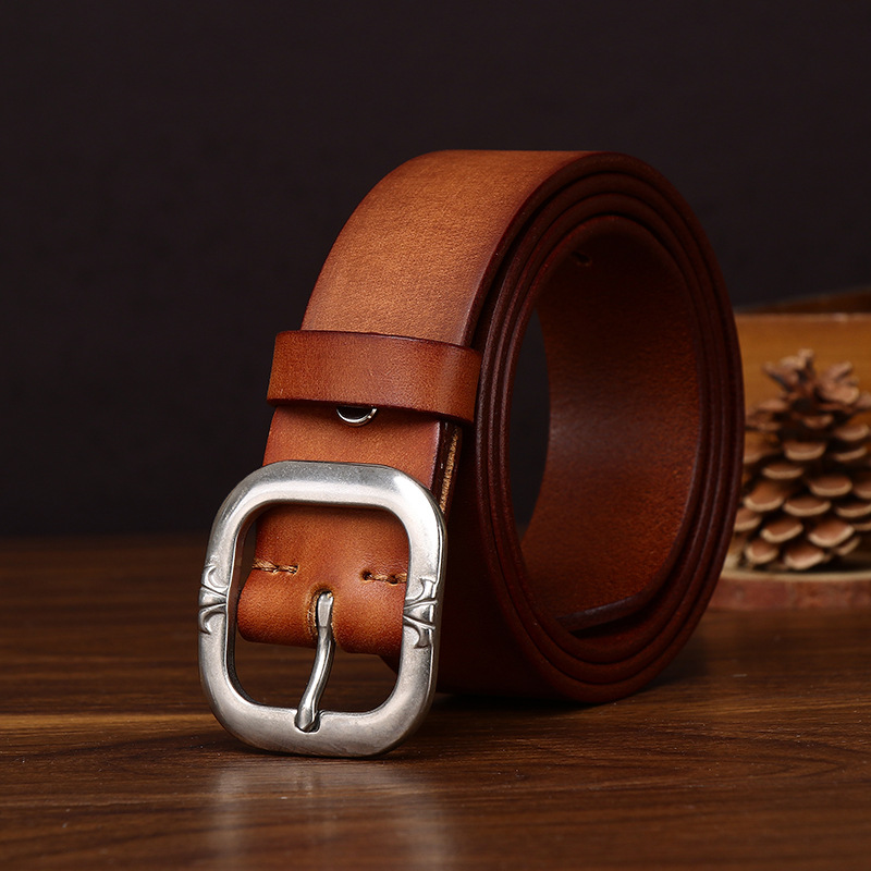 Vintage Genuine Leather Belt Wide 3.8CM B85-KKICO